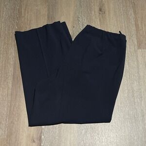 Talbots Women Petite Black‎ Wide Leg Sailor Button Cropped Pants Size 14W EUC